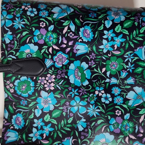 TALBOTS Navy floral tote. EUC. This preloved tote bag is sold as is. - Picture 5 of 5